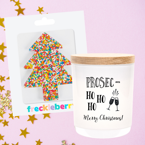 Christmas | Personalised | PROSEC-HO HO HO | Boxed Soy Candle | Xmas | Gift | Humour | Funny