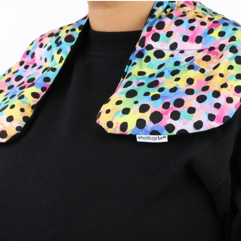 Wheatbags Love | NECK SHOULDER HEAT PACK | Cheetah Rainbow