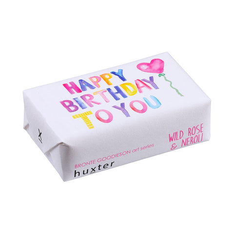 Huxter |  Wrapped Soap | Happy Birthday | Wild Rose and Neroli | 200g