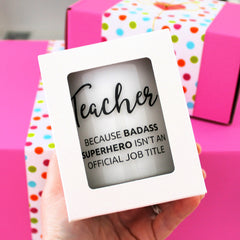 Teacher Gift | Superhero | Personalised | Boxed Soy Candle | Thank you