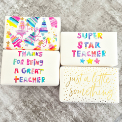 TEACHER CHRISTMAS Mini Custom Hamper | PERSONALISED | Chocolate, Hand Cream & Soap Gift Pack | Thank You | Christmas | Kris Kringle