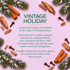 VINTAGE HOLIDAY | Christmas Soy Candle XL 500ml | Gift Boxed