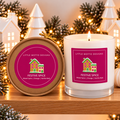 FESTIVE SPICE | Christmas Soy Candle XL 500ml | Gift Boxed