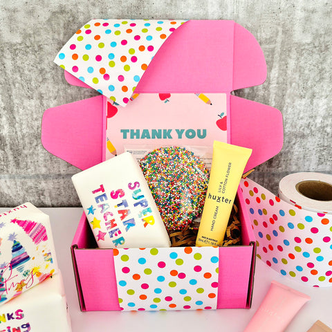 TEACHER CHRISTMAS Mini Custom Hamper | PERSONALISED | Chocolate, Hand Cream & Soap Gift Pack | Thank You | Christmas | Kris Kringle