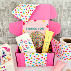 TEACHER CHRISTMAS Mini Custom Hamper | PERSONALISED | Chocolate, Hand Cream & Soap Gift Pack | Thank You | Christmas | Kris Kringle