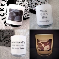 Design Your Own | Personalised | BABY SCAN | Photo | Boxed Soy Candle | New Baby | Mum To Be