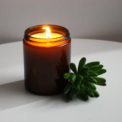 Artisan Soy Candle | FRESH & CLEAN | Amber Glass Jar | Everyday Brights | Fragranced Candle