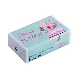 Huxter |  Wrapped Soap | Birthday Cake | Basil, Lime & Mandarin | 200g