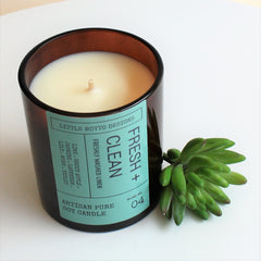 Artisan Soy Candle | FRESH & CLEAN | Amber Brights | Large Boxed Soy Candle