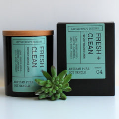 Artisan Soy Candle | FRESH & CLEAN | Amber Brights | Large Boxed Soy Candle