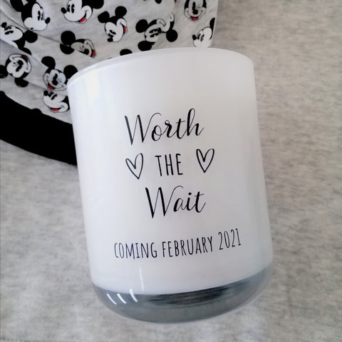 Boxed Soy Candle | Personalised | New Baby | WORTH THE WAIT