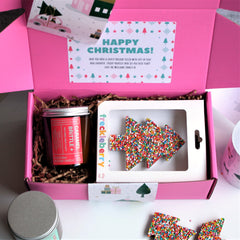 CHRISTMAS Custom Hamper | PERSONALISED | Candle & Chocolate Gift Pack |  Thank You | Xmas | Kris Kringle