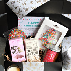 XMAS CHOCOLATE LOVER Custom Hamper | PERSONALISED | Soy Candle & Chocolate Gift Pack | BLACK | Christmas