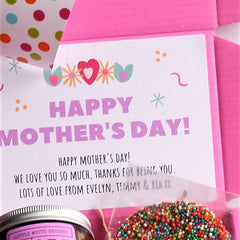 MOTHER'S DAY Candle Mini Custom Hamper | PERSONALISED | Candle & Chocolate Gift Pack | Mum | Nana | Grandma