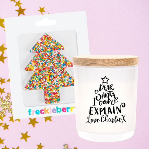 Christmas | Personalised | SANTA EXPLAIN | Boxed Soy Candle | Xmas | New Year | Gift