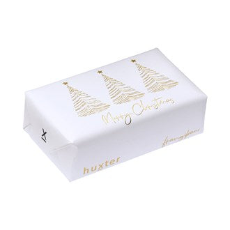 Huxter |  Wrapped Soap | Merry Christmas | Gold Foil | Basil, Lime & Mandarin | 200g
