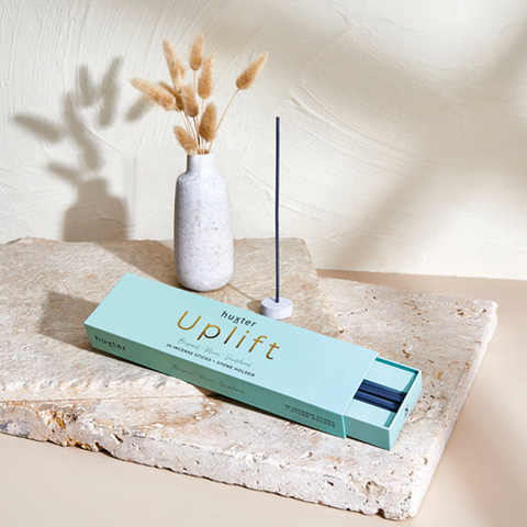 Huxter | Incense Sticks & Holder | Uplift | Gift Box | Bergamot, Vetiver & Sandalwood | 35pk