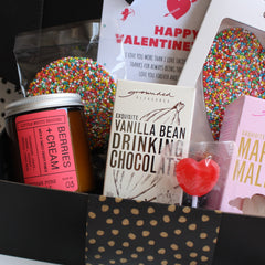 VALENTINE'S DAY Custom Hamper | PERSONALISED | Soy Candle & Chocolate Gift Pack | I Love You | Black