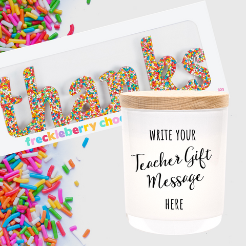 Teacher Gift | Design Your Own | Personalised | Boxed Soy Candle | Thank you
